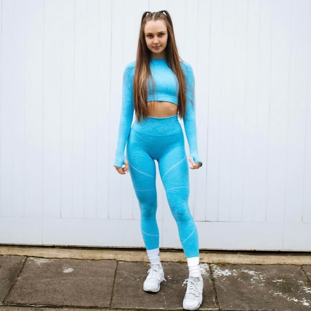 Alphalete Revival R6 legging - cayman blue, XS